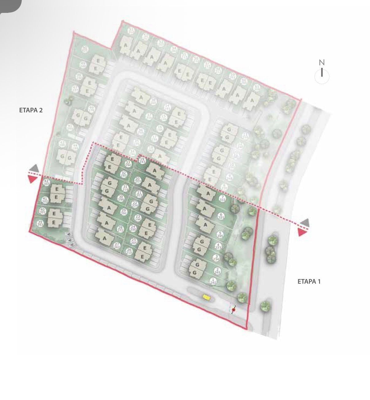 Plano maestro Primahous — Etapa 1 y Etapa 2